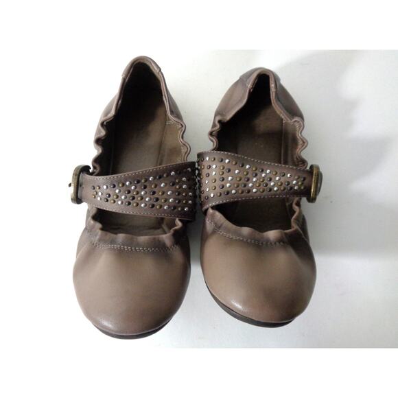 Sophie17 School Dayz US 7.5M Taupe Mary Jane Ballet Flats - Picture 2 of 9